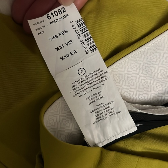 ❤️ 2 pc bundle BEGONVILLE pants set size 0 in mustard green Mittoshop Top size M - Picture 6 of 16